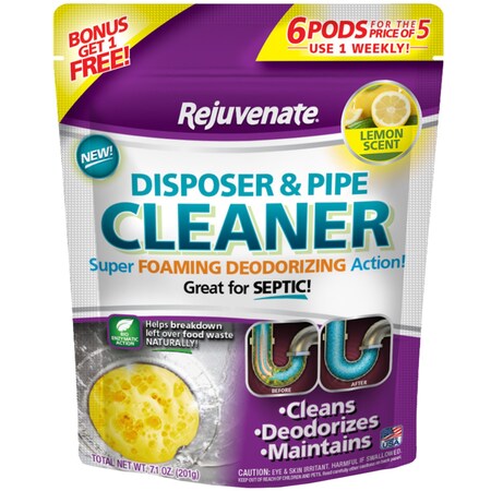Rejuvenate Pod Garbage Disposal & Drain Cleaner 6 pk, 6PK RJ6DPC-LEMON